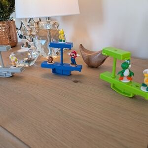 Liscened Nintendo Action Figure Playset with Blue and Green Platforms